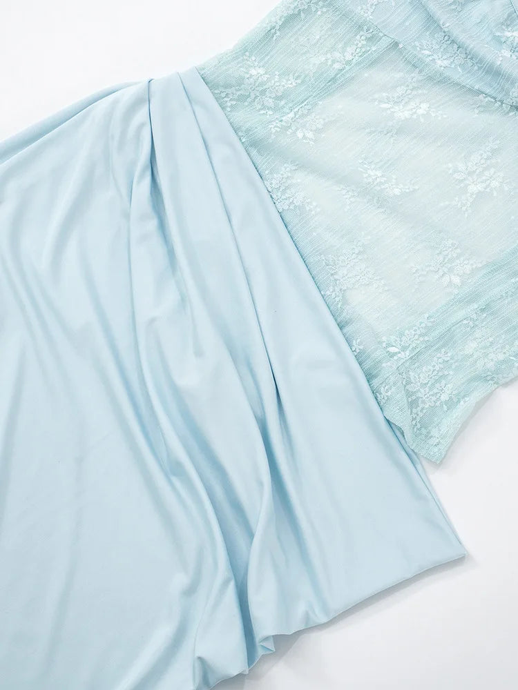 שמלת מקסי בעיטור תחרה - שרי