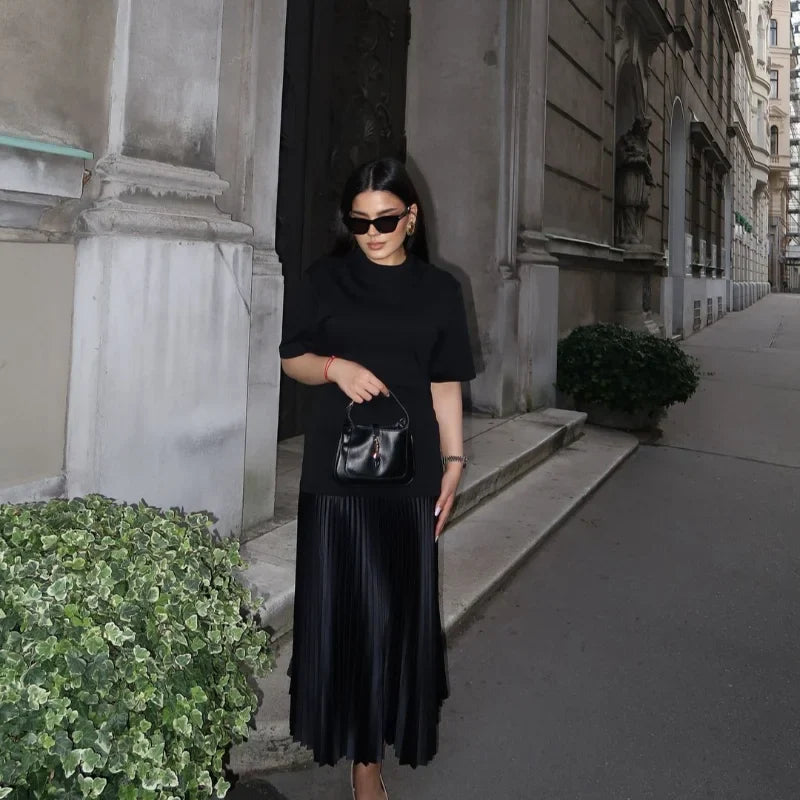 שמלת מקסי בעיצוב קיפולים - נהורה