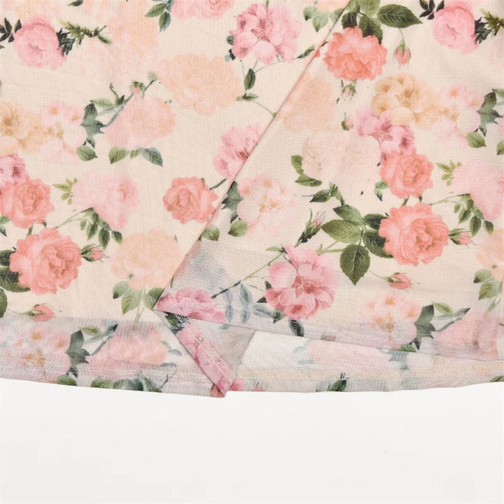 Floral chiffon maxi dress with a corset design - Liana