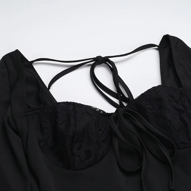 שמלת מקסי בעיטור תחרה - מוראלה