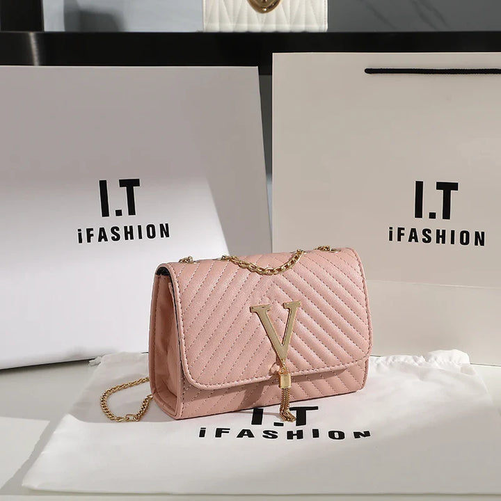 Faux leather bag with luxury design
