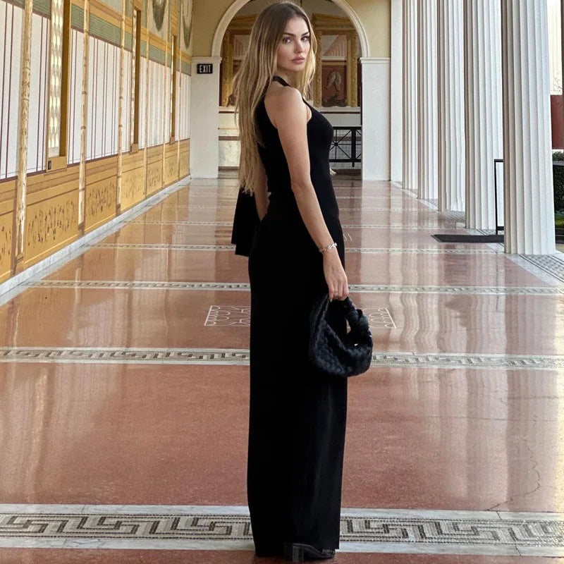 שמלת מקסי אלגנטית קשירה בכתף - יולנדה