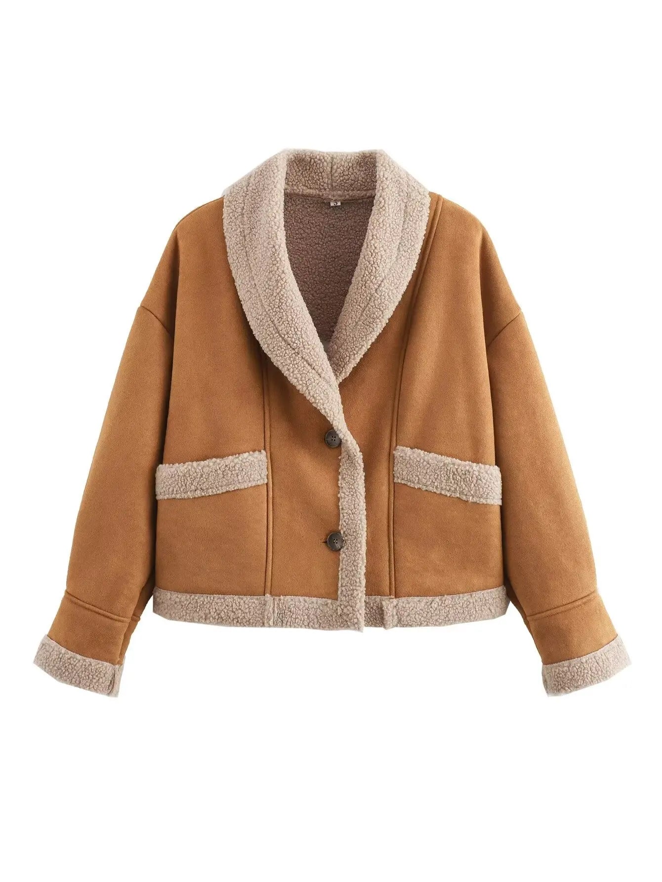 מעיל זמש פרווה פנימית - ברנדון