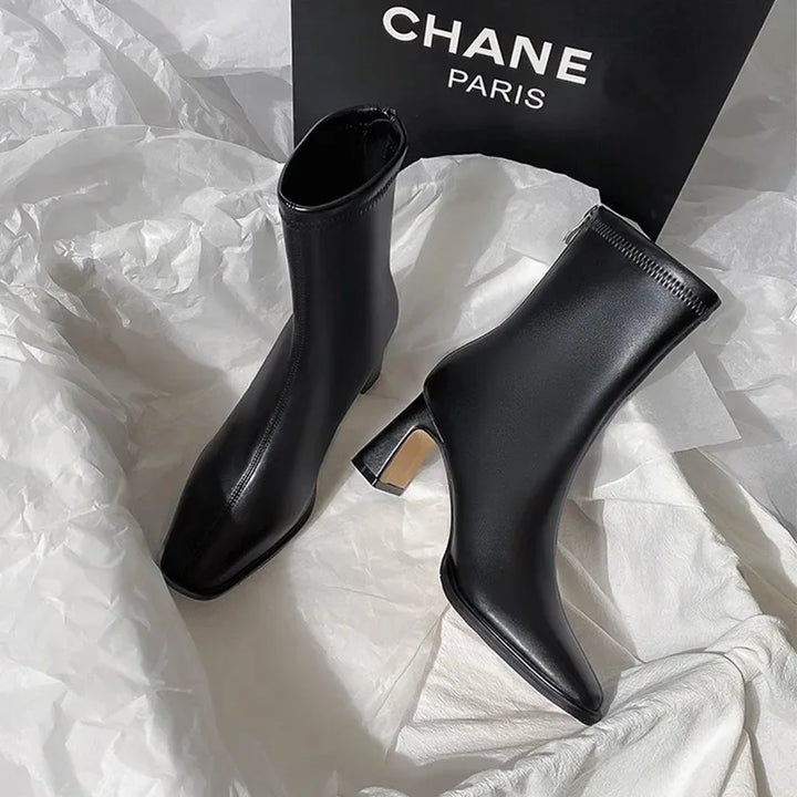 Leatherette heeled boots - May