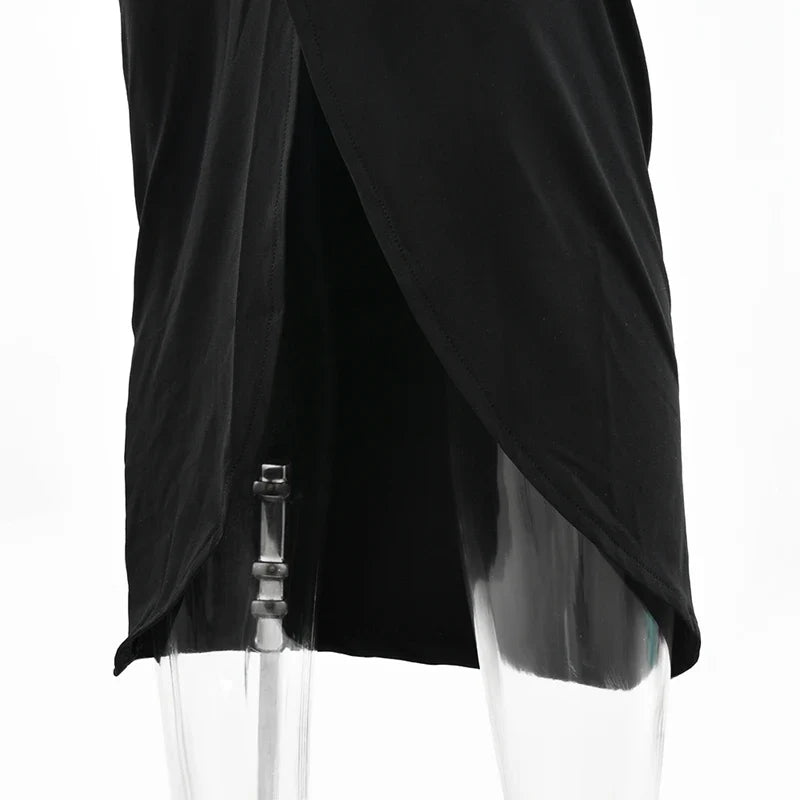 שמלת מקסי בד מחטב ומחמיא בעיצוב כיווצים - מי רן