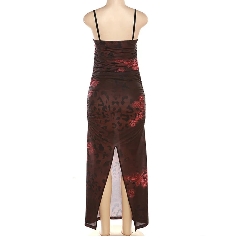 שמלת מקסי בהדפס פרחוני - אסיף