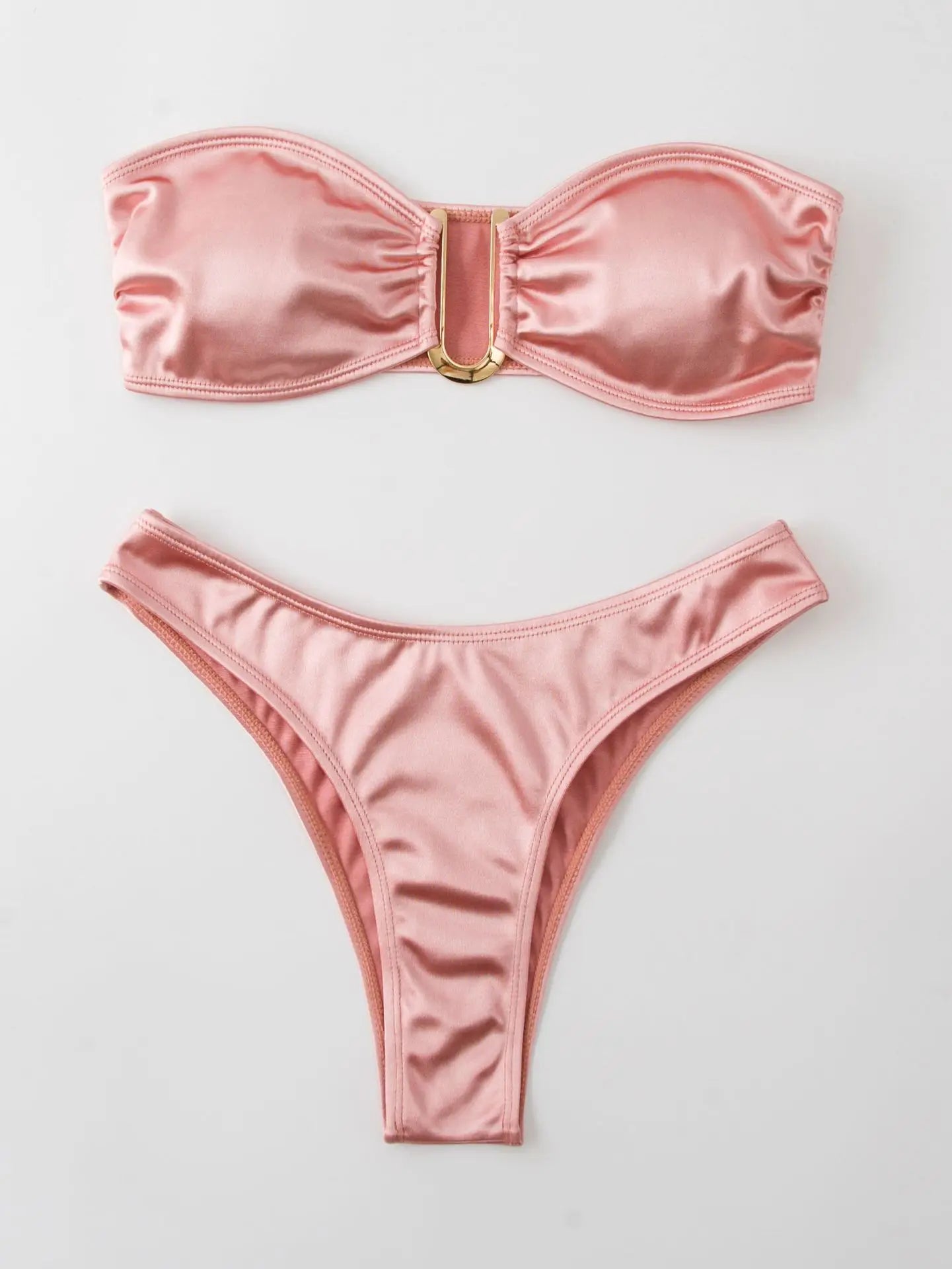 בגד ים סטרפלס גזרה גבוהה - ARIEL