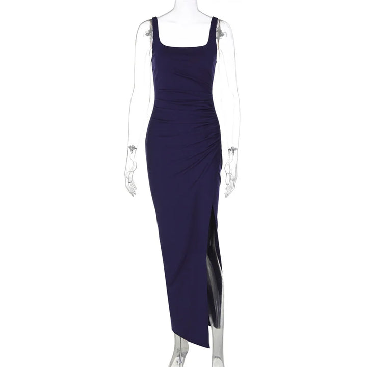 Elegant maxi dress with a slit design - Ian