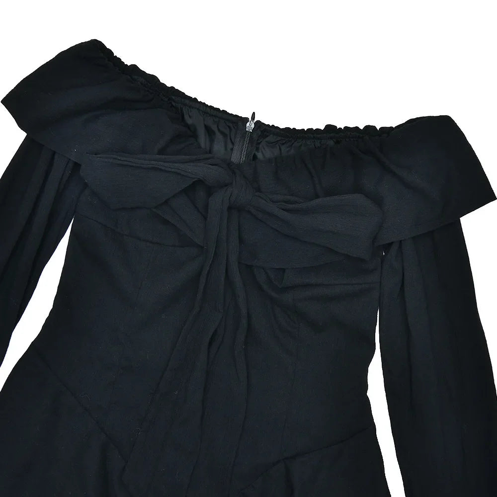 שמלת מיני שיפון בגזרת A כתפיים חשופות - Lilyana