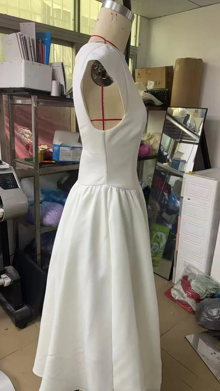 שמלת מידי בגזרת A גב פתוח - רונה לי