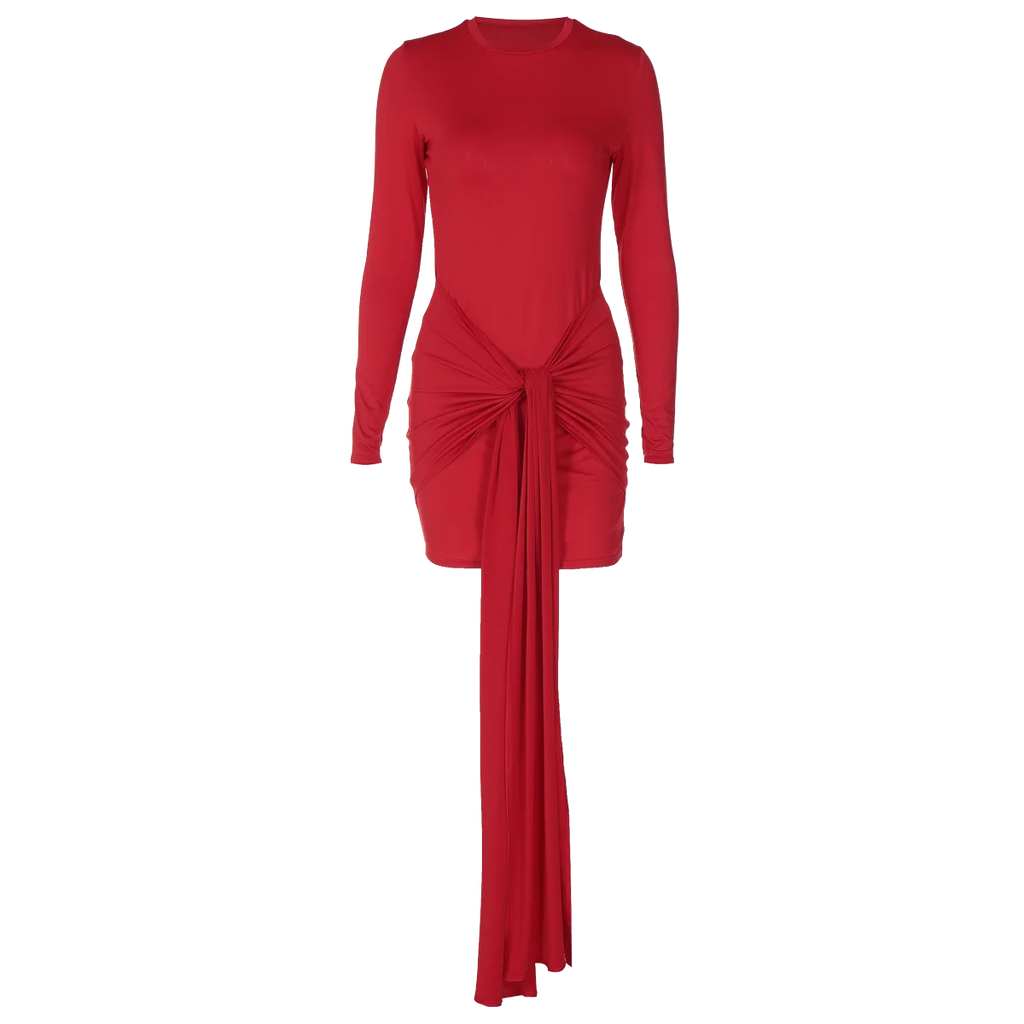 שמלת מיני בעיצוב קשירה ושובלים - אורנה