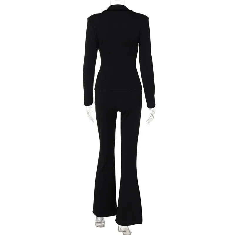 חליפת שני חלקים אלגנטית סגירת רוכסן - לוריין