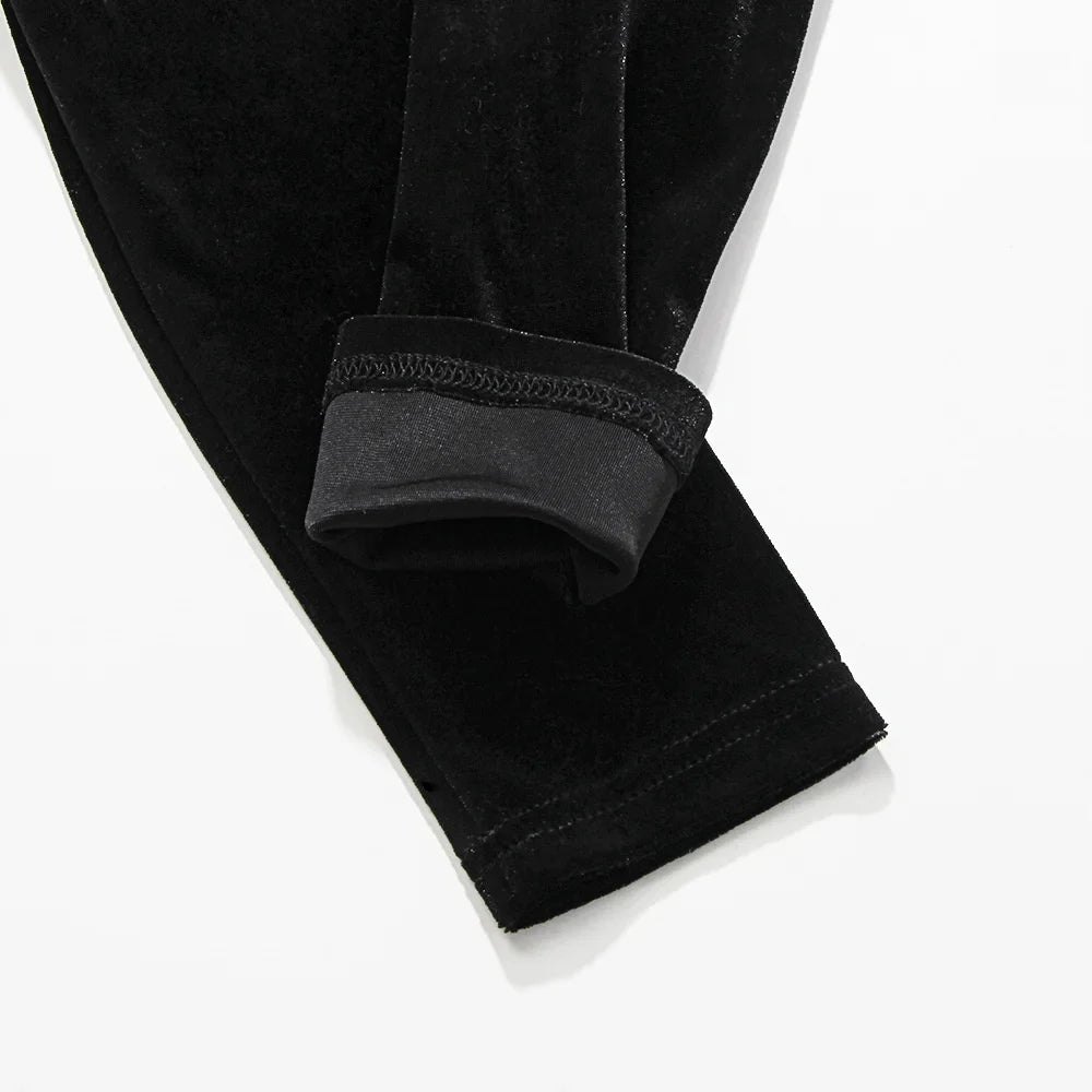 שמלת מיני קטיפה מחשוף V  עמוק בעיטור יהלומים - SANA