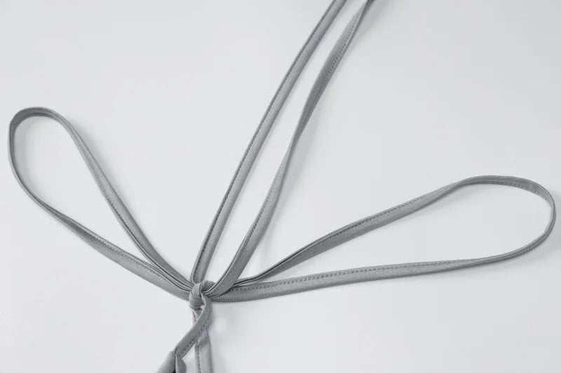 שמלת מקסי סאטן צווארון נופל גב פתוח - HOTIE