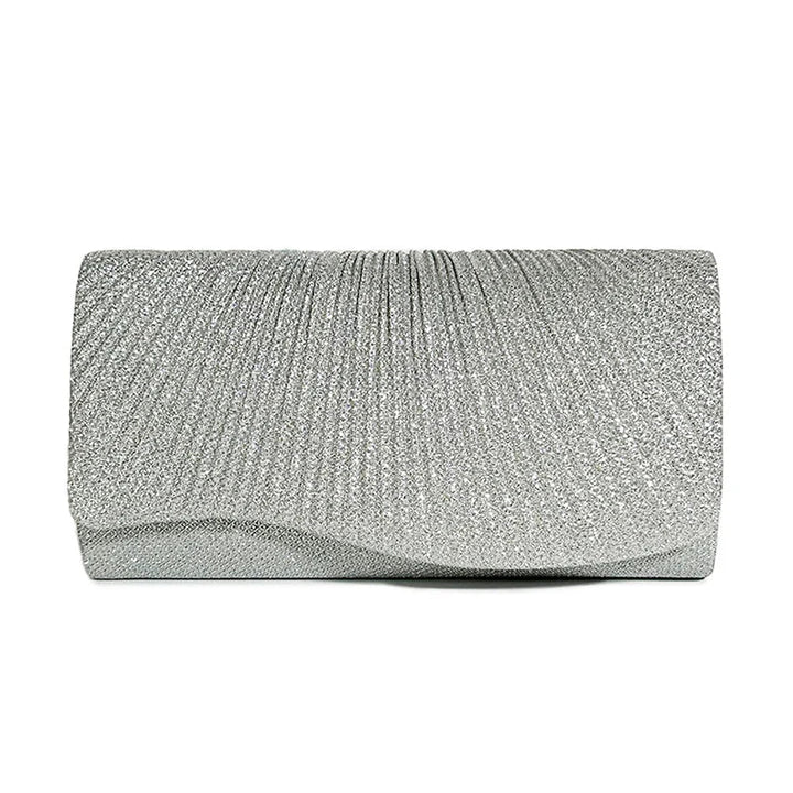Clutch bag with sparkling studs and chain strap design