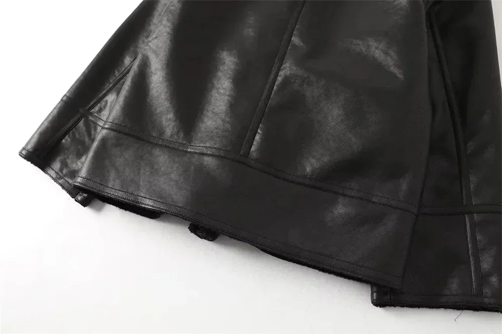 מעיל עור פרווה פנימית - אלכס