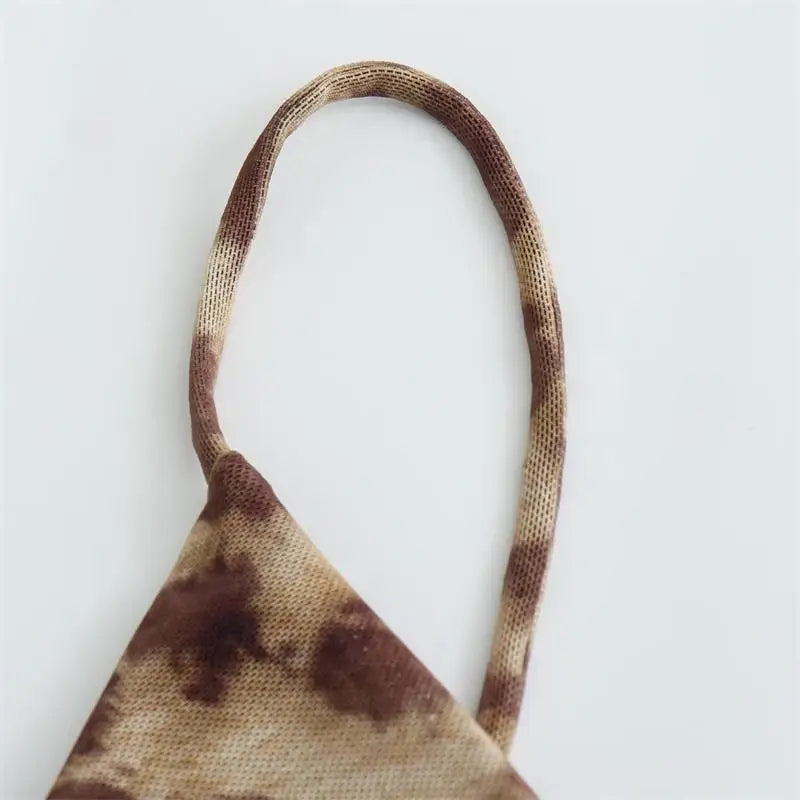 שמלת מקסי שיפון מנומרת אלגנטית גב פתוח - טירנה