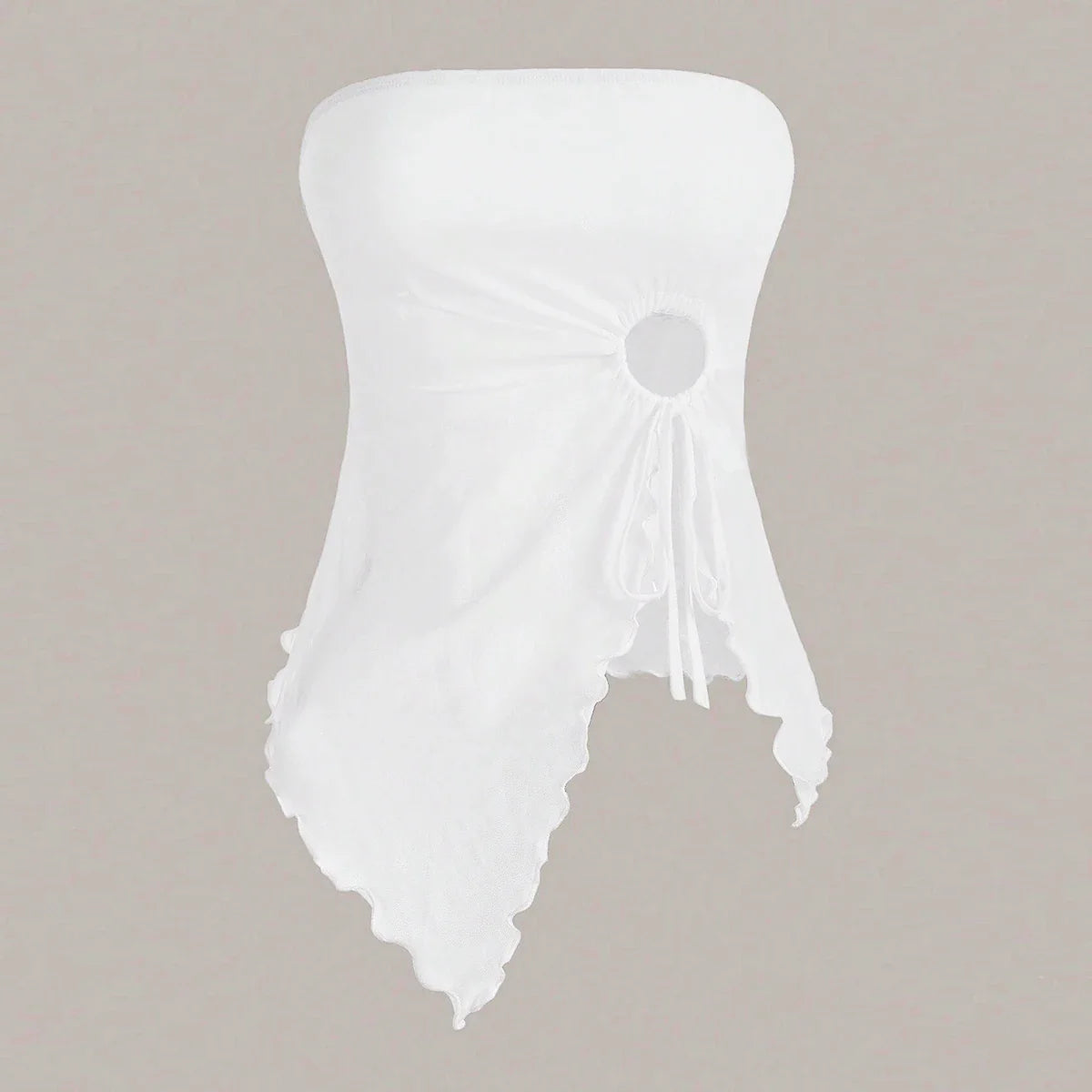 טופ סטרפלס רשת בעיטור חישוק - טייט