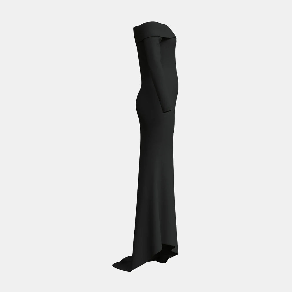 שמלת מקסי אלגנטית בעיצוב כתפיים חשופות - Ariel