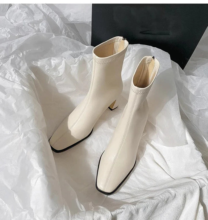 Leatherette heeled boots - May