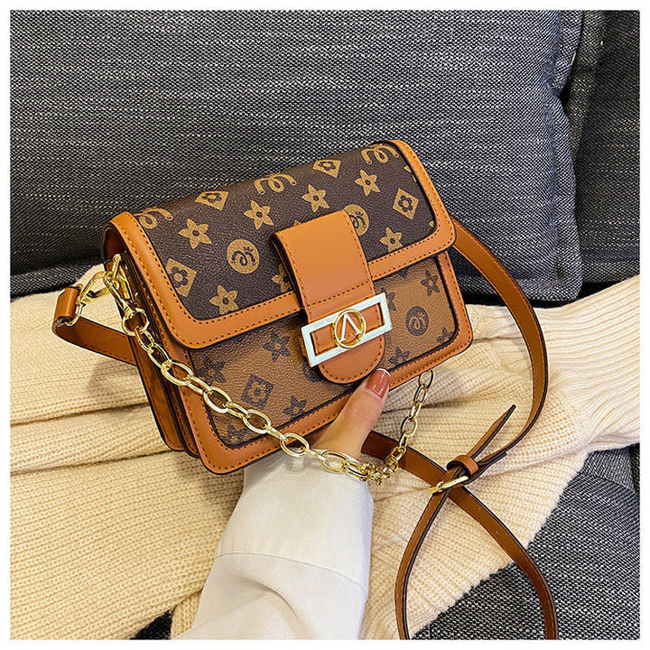 Bag with faux leather design