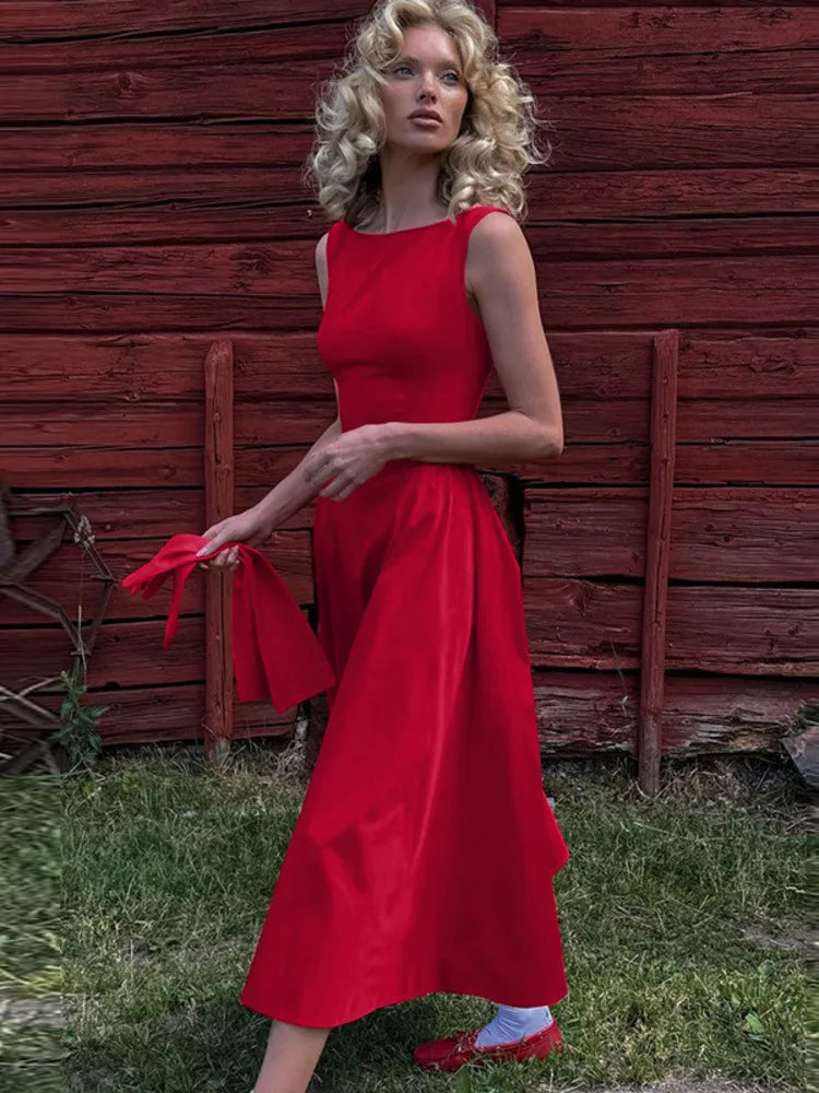 שמלת מידי גב פתוח בגזרת A - היידי