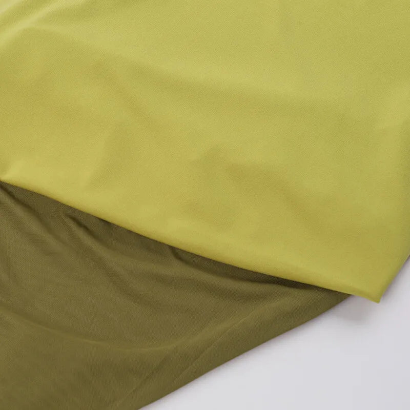 שמלת מקסי בעיצוב קיפולים ורשת - מינה