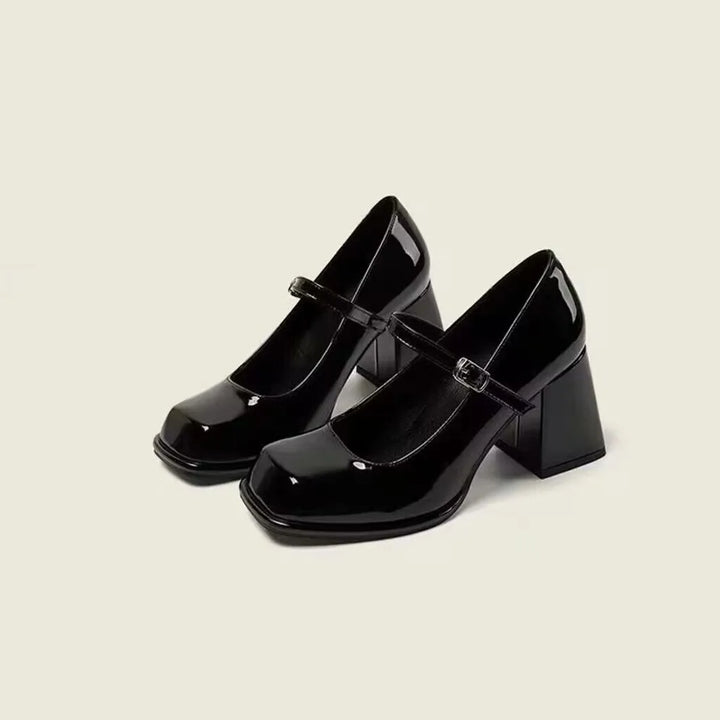 Shiny leatherette platform doll shoes - for Oren
