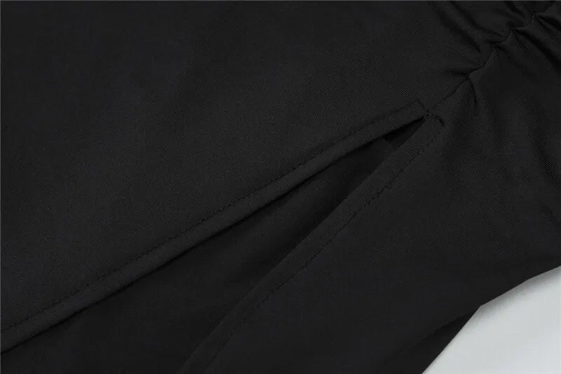 שמלת מקסי כיווצים צווארון גולף בעיצוב שסע עמוק - סאשה