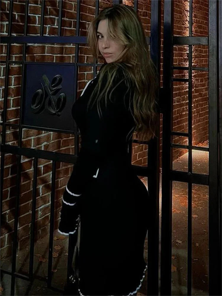 שמלת מקסי / מיני סרוגה בעיצוב אירופאי - Marceline