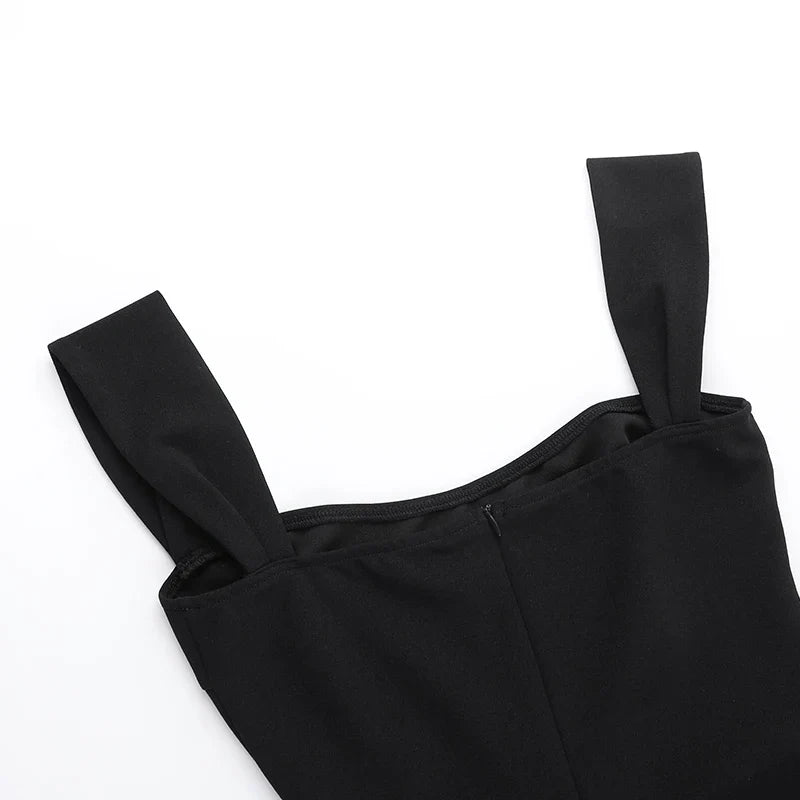 שמלת מיני צמודה בעיטור חגורה אלגנטית - Laura