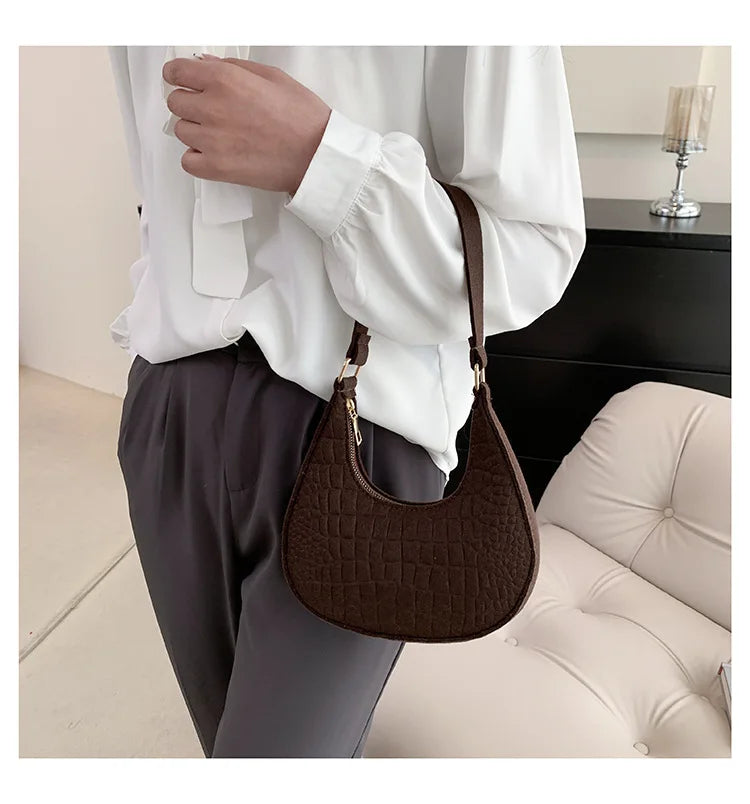 Faux leather bag with rough texture design