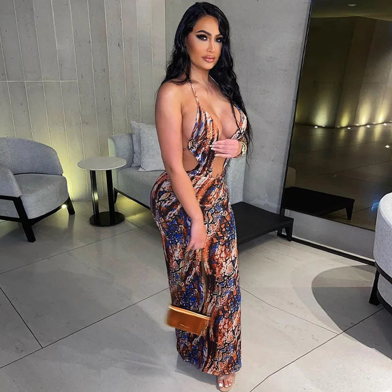 שמלת מקסי פתחים בהדפס טאי דאי - וונדה