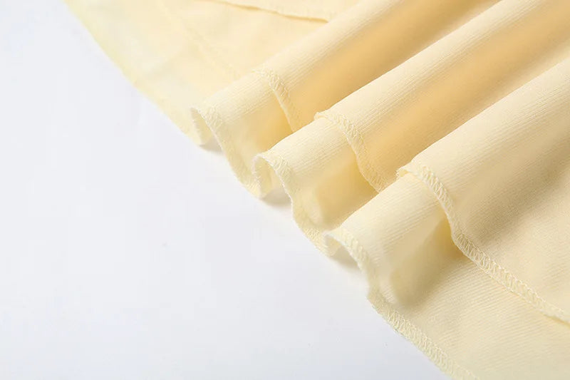 שמלת מיני מלמלה שיפון צווארון נופל גב פתוח - Juliana