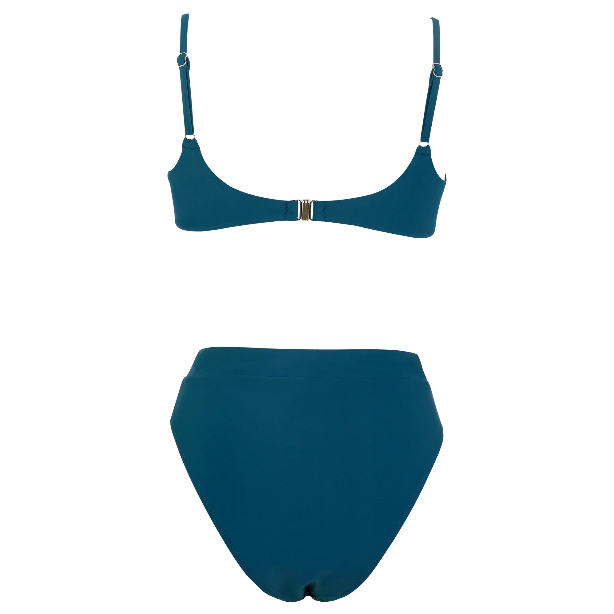 ביקיני תחתון גזרה גבוהה מחטב חזייה בקישוט קשר למראה מוצמד ומורם - שריל