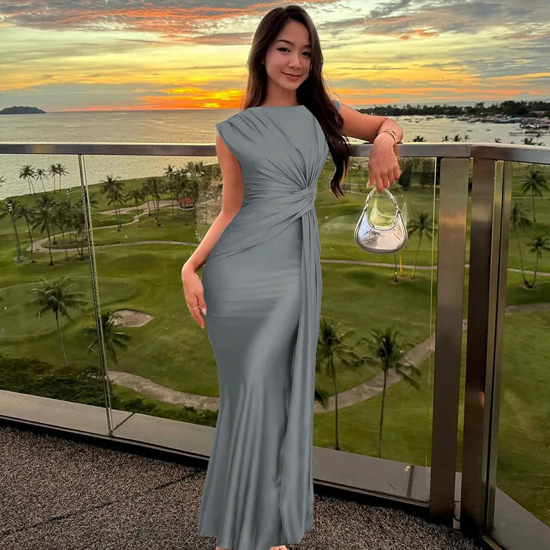 שמלת מקסי כיווצים - ורונה