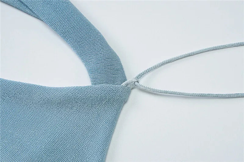 שמלת מקסי סרוגה בעיצוב פתח כתפייה אחת - Ember