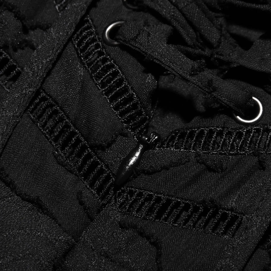 שמלת מיני שיפון בגזרת A בעיטור רקמת איורי פרחים בעיצוב קשירה בגב להצמדה במותן - Allyson