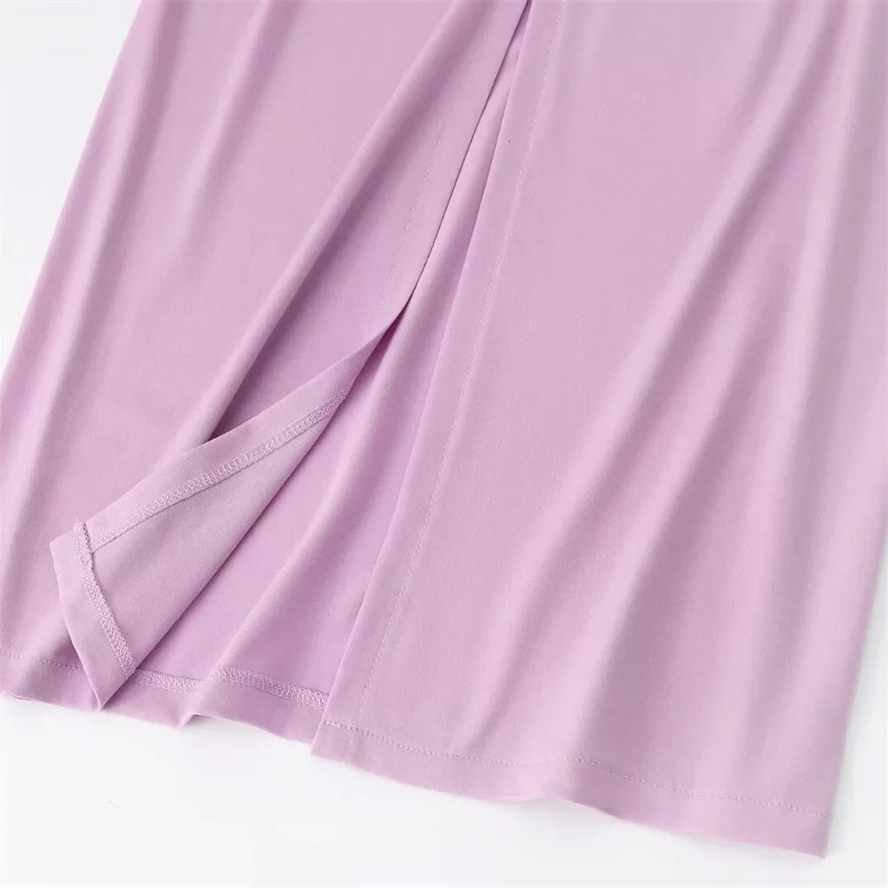 שמלת מקסי אלגנטית צמודה בעיצוב כיווצים - לוזיאנה