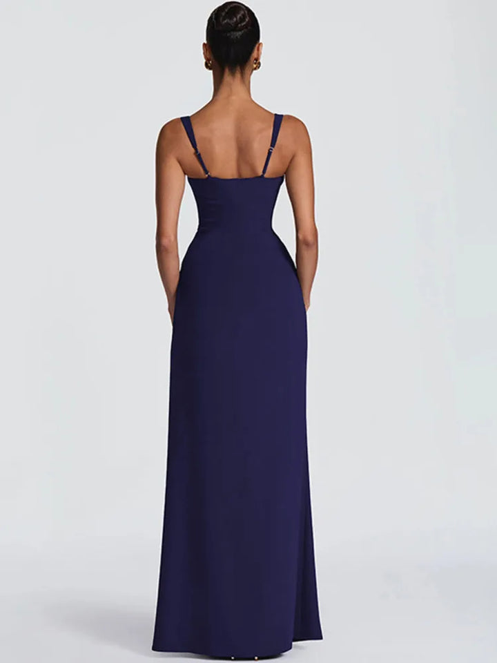 Elegant maxi dress with a slit design - Ian