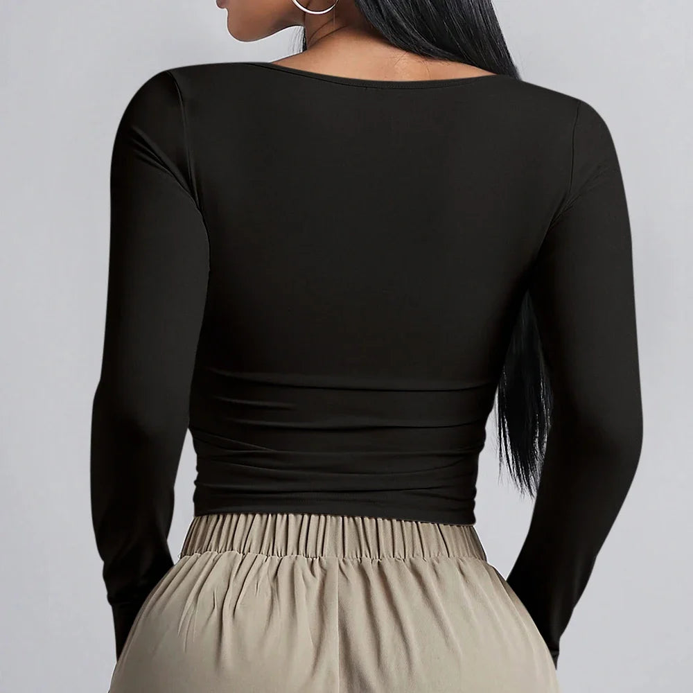 חולצת בייסיק בד מחטב - נלי