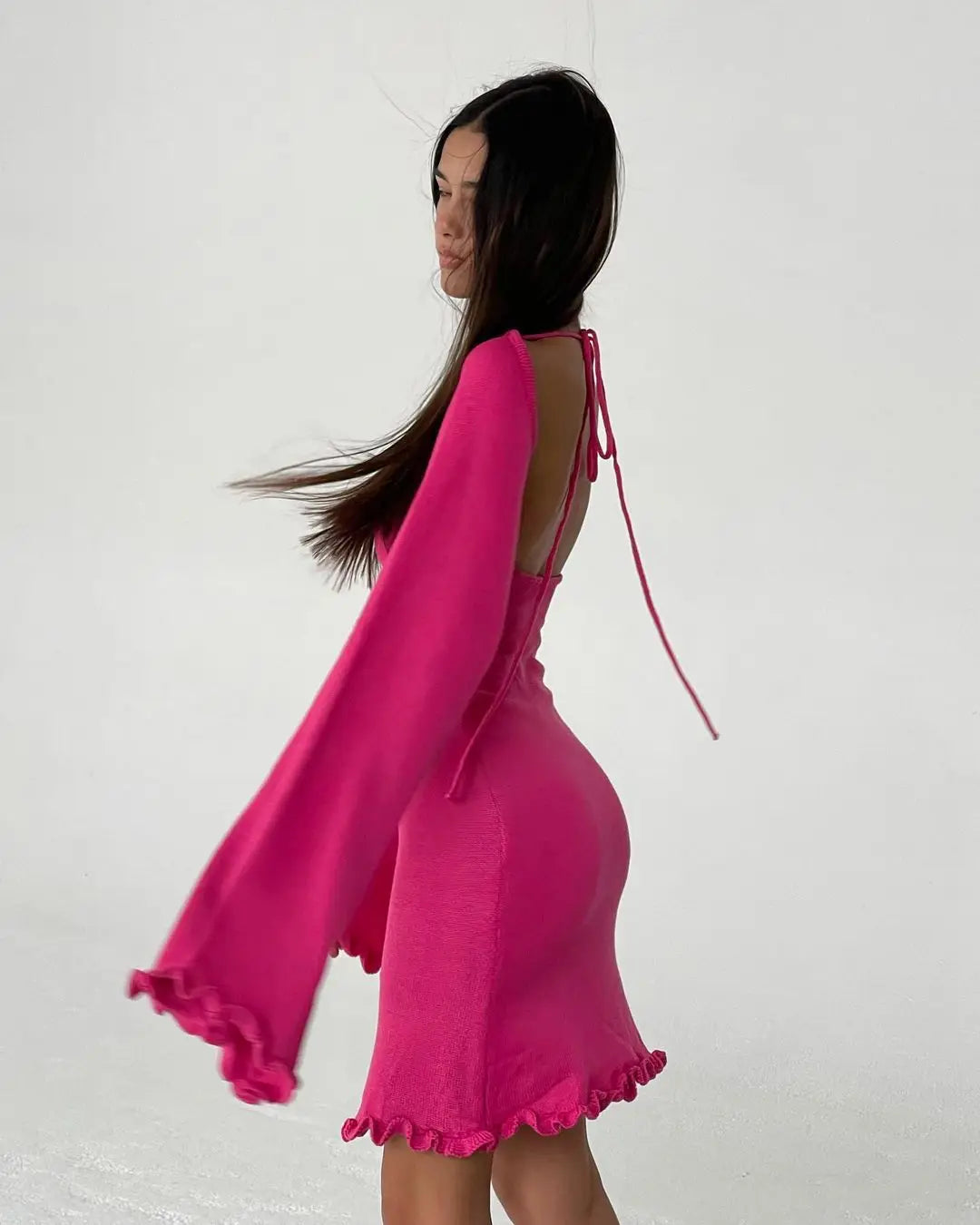 שמלת מיני גב פתוח - קורטני