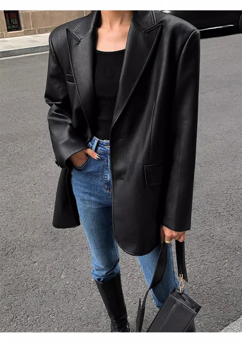 ג'קט עור מחויט - ראשל