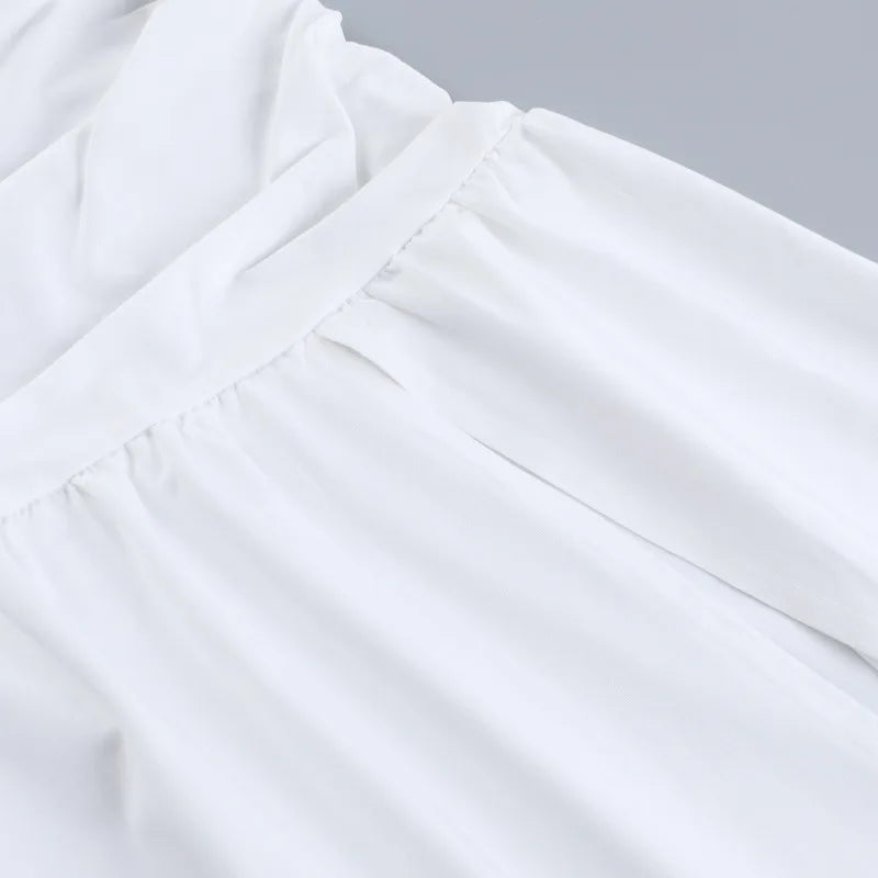 שמלת מקסי כיווצים כתפייה אחת בעיצוב שסע עמוק - אלייז'ה