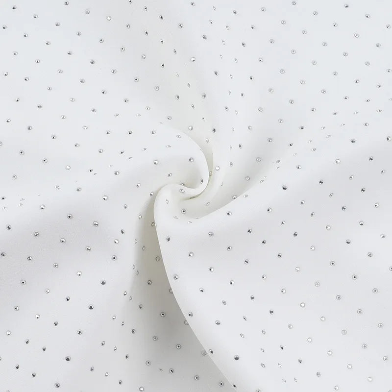 שמלת מיני סטרפלס בעיטור זרקונים מנצנצים - Londyn