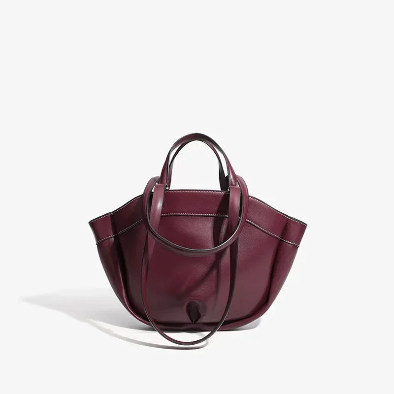 Faux leather bag with unique design