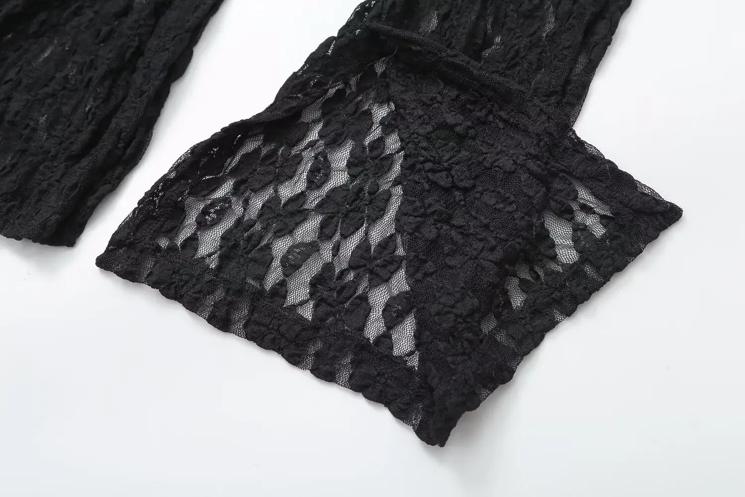 חליפת תחרה שני חלקים בגד גוף ומכנסיים ארוכים - מנור