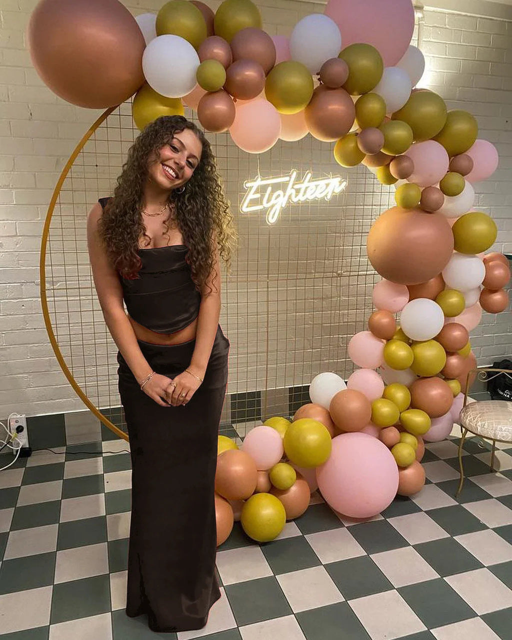 סט סאטן שני חלקים טופ וחצאית מקסי - מיאלה