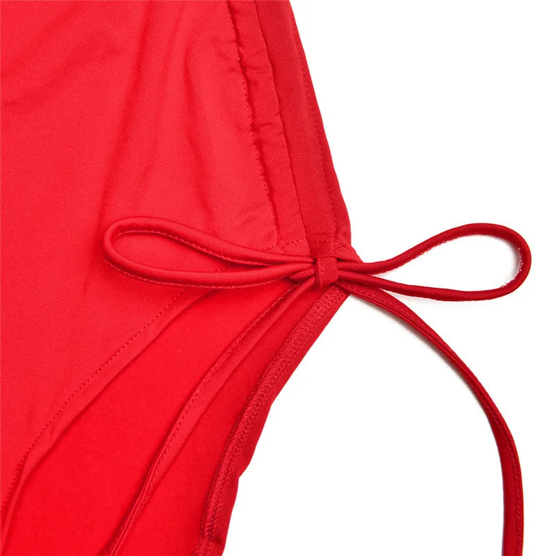 שמלת מקסי בעיצוב שרוכי קשירה להתאמת שסע - אלבה