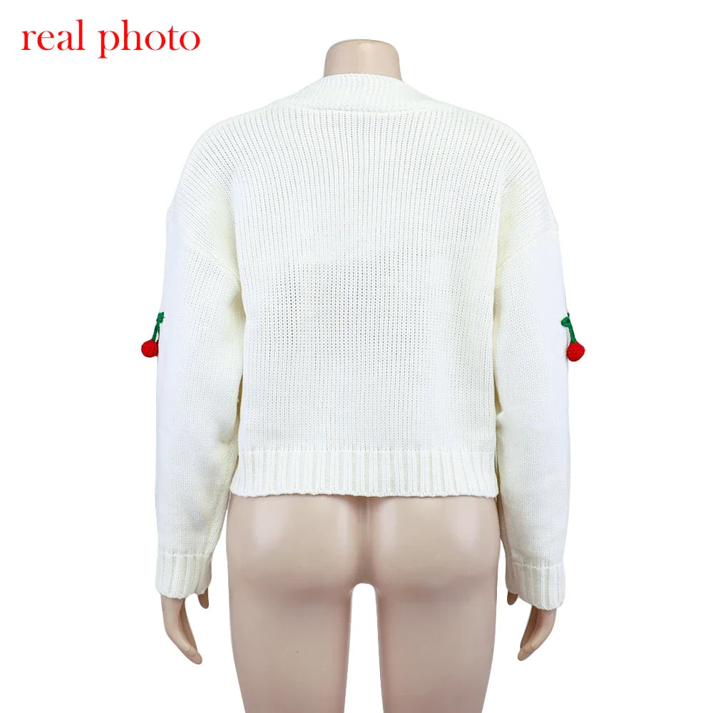 סריג בעיטור דובדבנים - צ'רי